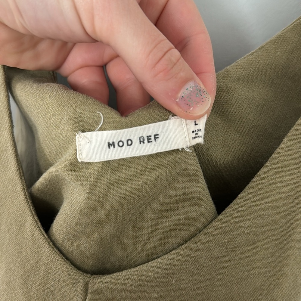 Mod Ref Sage Green Jumpsuit - L - image 3
